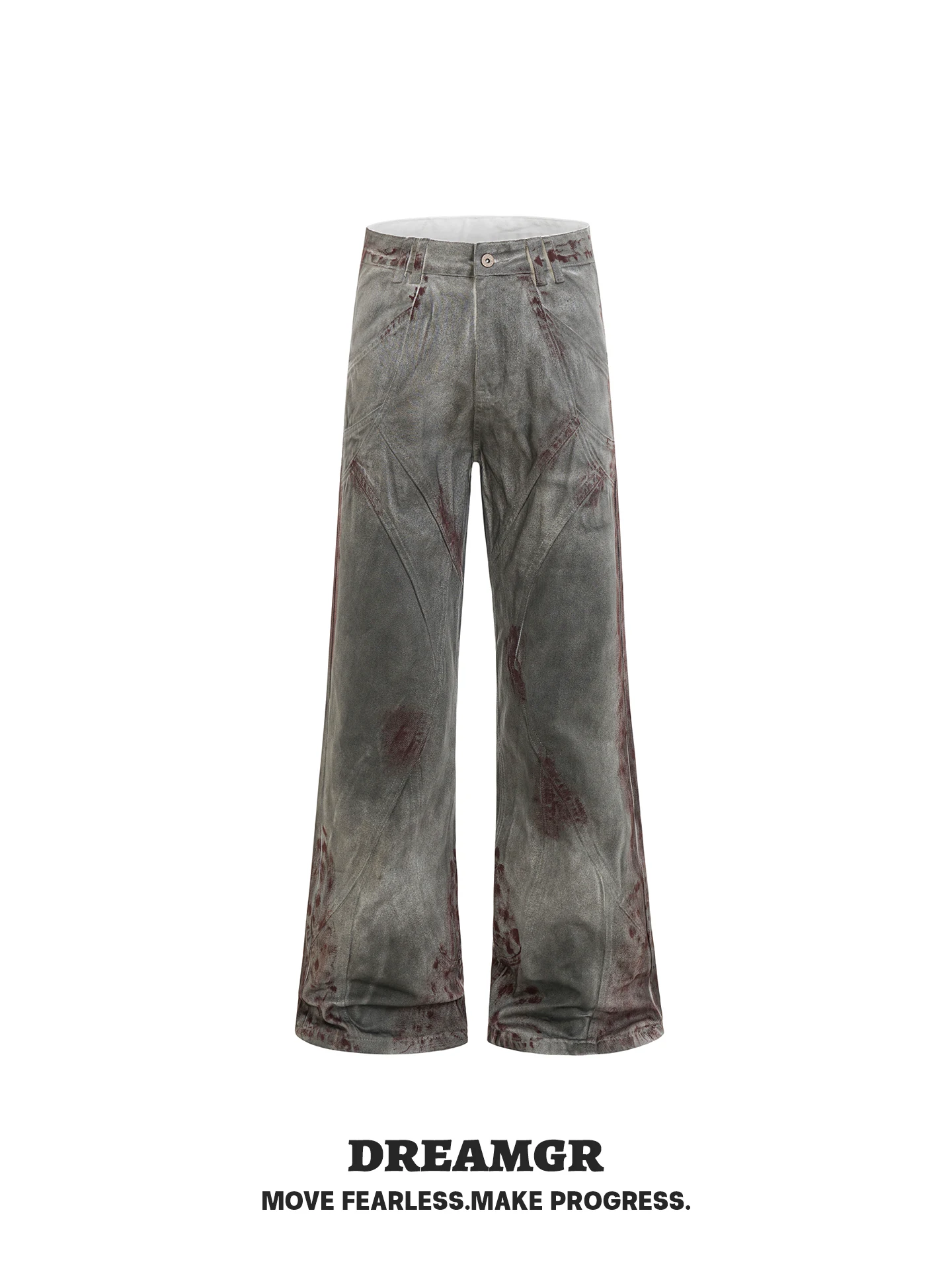 

Американские уличные джинсы унисекс с эффектом потертости, выцветания и брызг краски, слегка расклешенные, из микро-денима, с деконструированным пэчворком, облегающие, длинные