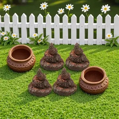 

Набор из 4 миниатюрных фигурок какашек из смолы для микроландшафта, кукольного домика, розыгрышей, вечеринок, декораций, юмористических реалистичных муляжей какашек для создания забавных сцен