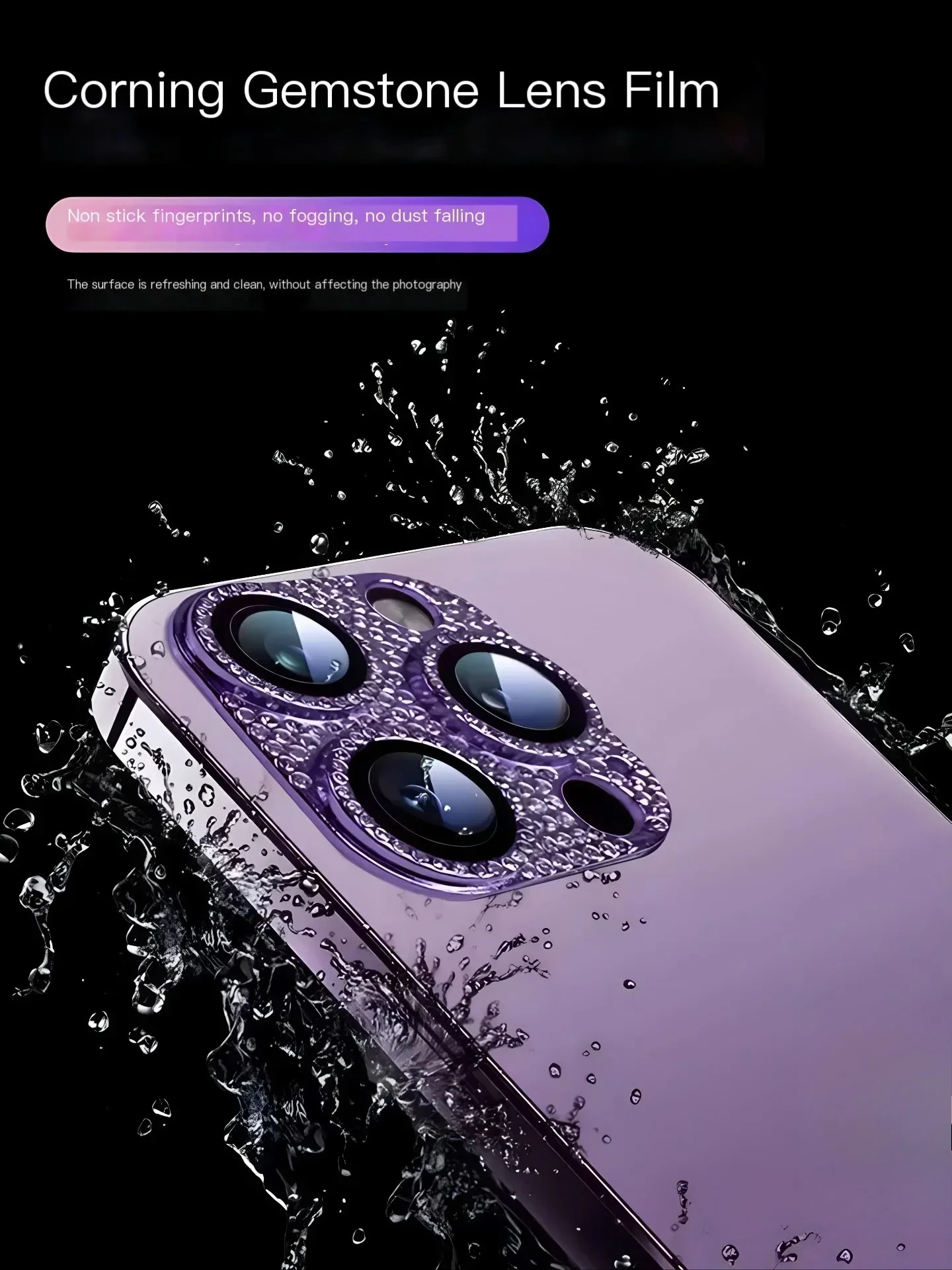 واقي عدسة الكاميرا اللامع الماسي لهاتف آيفون 15 14 13 16Pro Max Plus 12 Mini14Pro 15Pro عدسة زجاجية #4