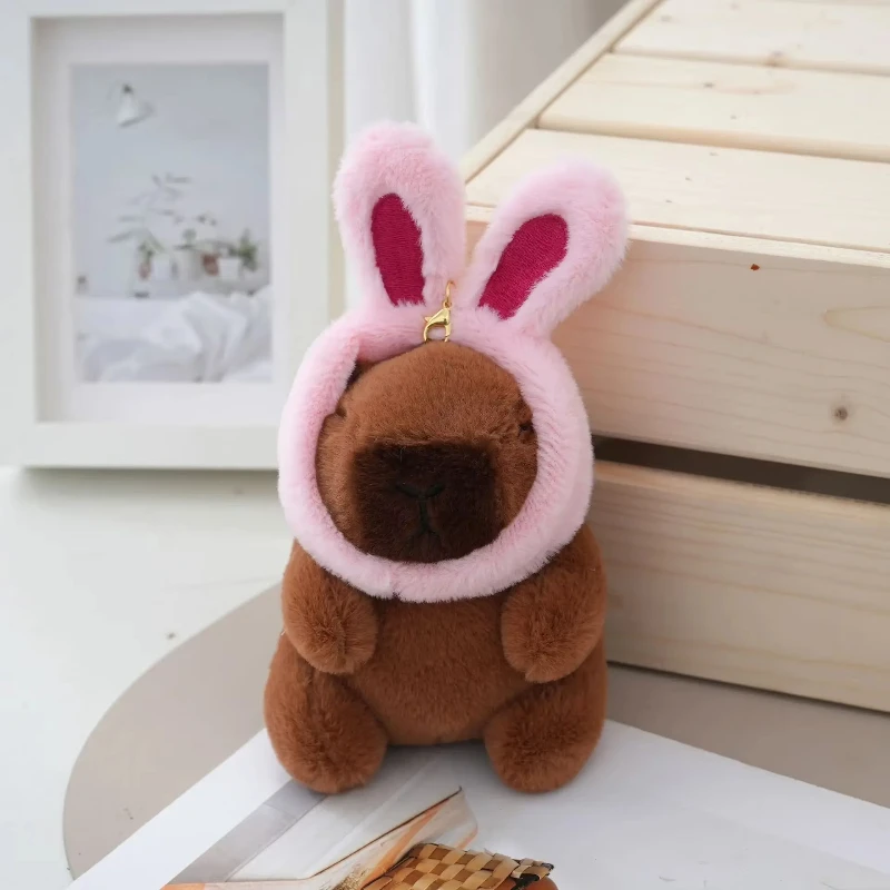 1/3/5/10/20PCS Banda Kapybara Peluche Bambola Ciondolo Pasqua Simpatico Coniglietto Capibara Portachiavi Borsa Fascino Per Bambini Vacanza Regalo Di Compleanno