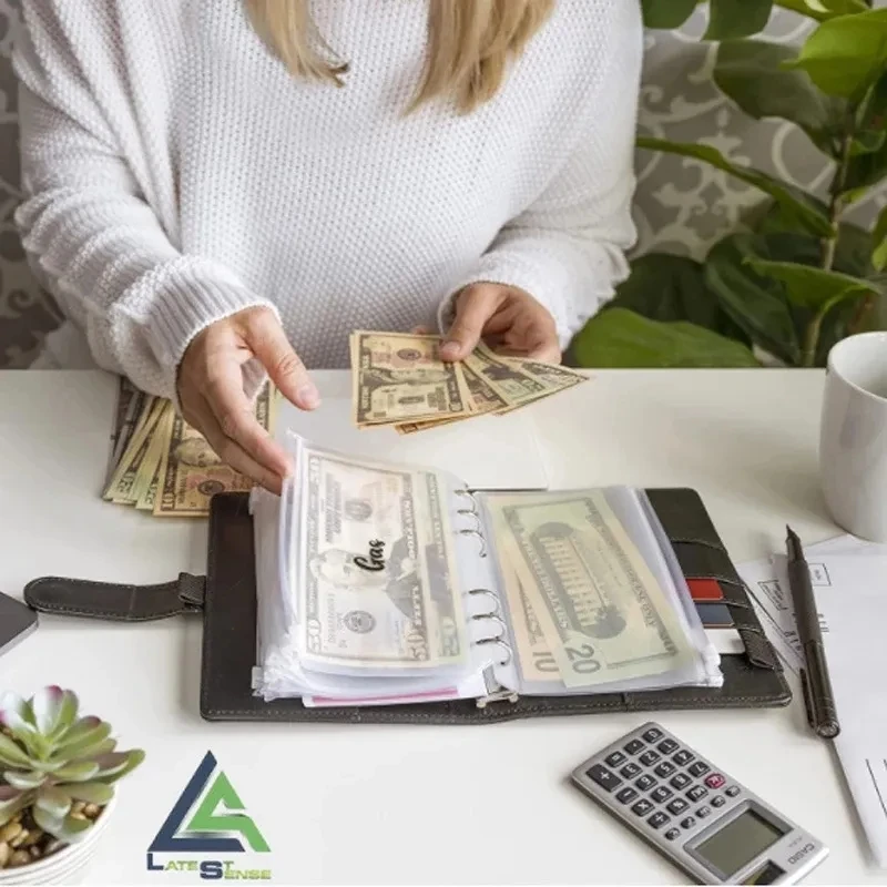 A6 Binder Budget Planner Notebook Covers Folder A6 Size 6 Hole Binder Pockets Plastic Binder Zipper money saving envelope