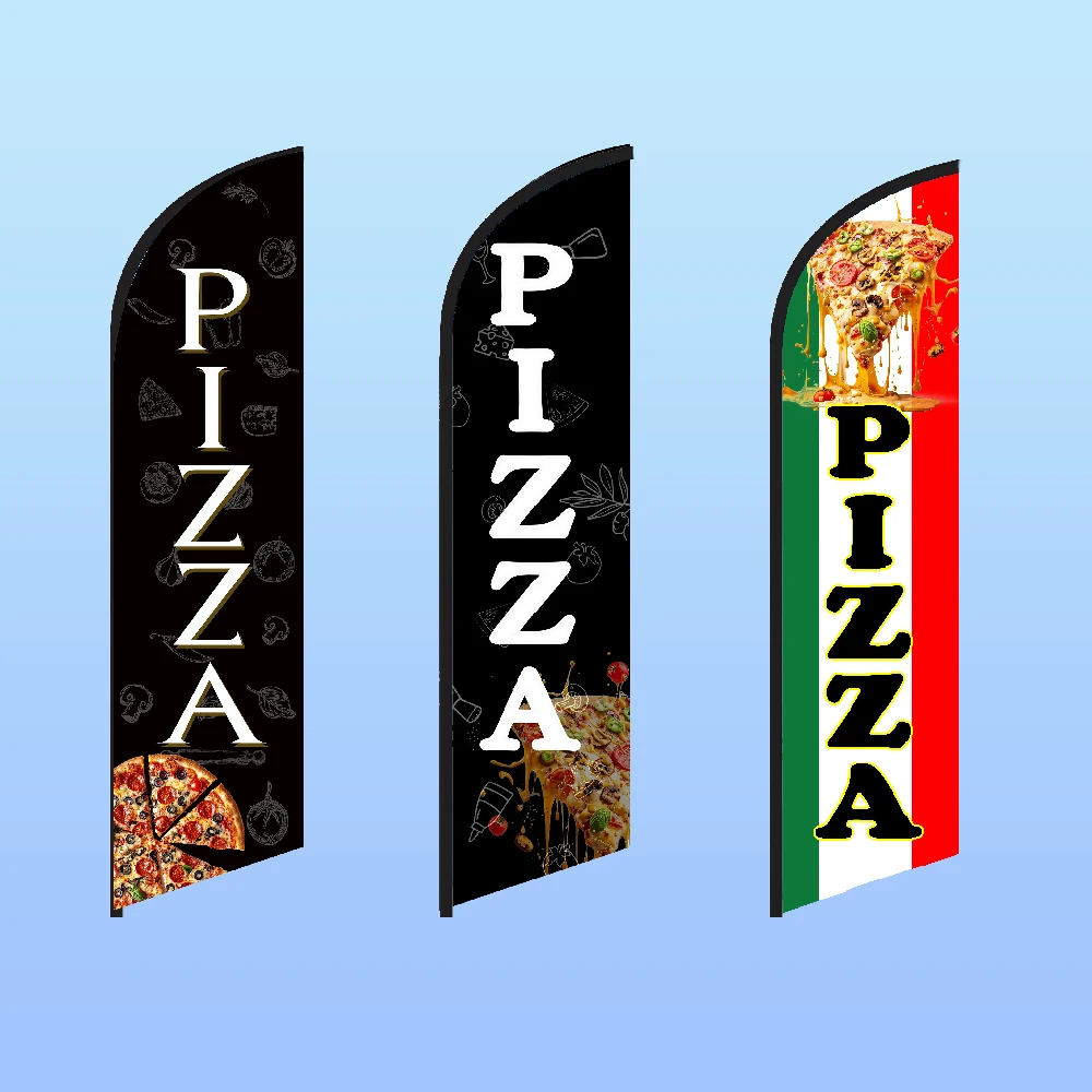 

Pizza Feather Flag Beach Banner Advertising Decoration Flying Flag Promotion Outdoor Food, Flag Only