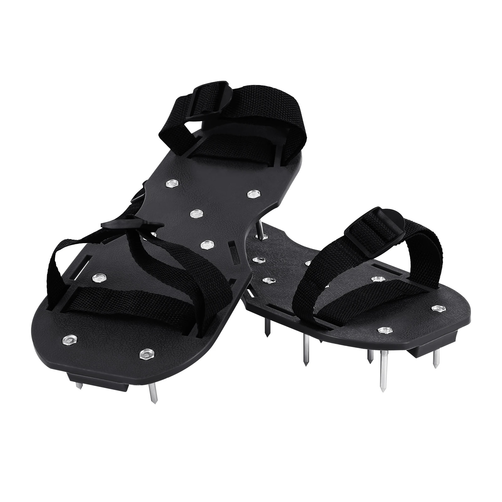 Samger 1Pair Lawn Aerator Sandals Shoes Grass Cultivator Shoes  Spikes Nail Aerators Yard Garden Tool Soil Scarifiers Shoes