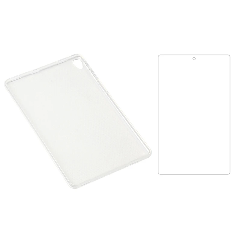 Case+Screen Protector for ALLDOCUBE IPlay40 Tablet 10.4 Inch Silicone Case Anti-Fall for CUBE IPlay 40(Transparent)