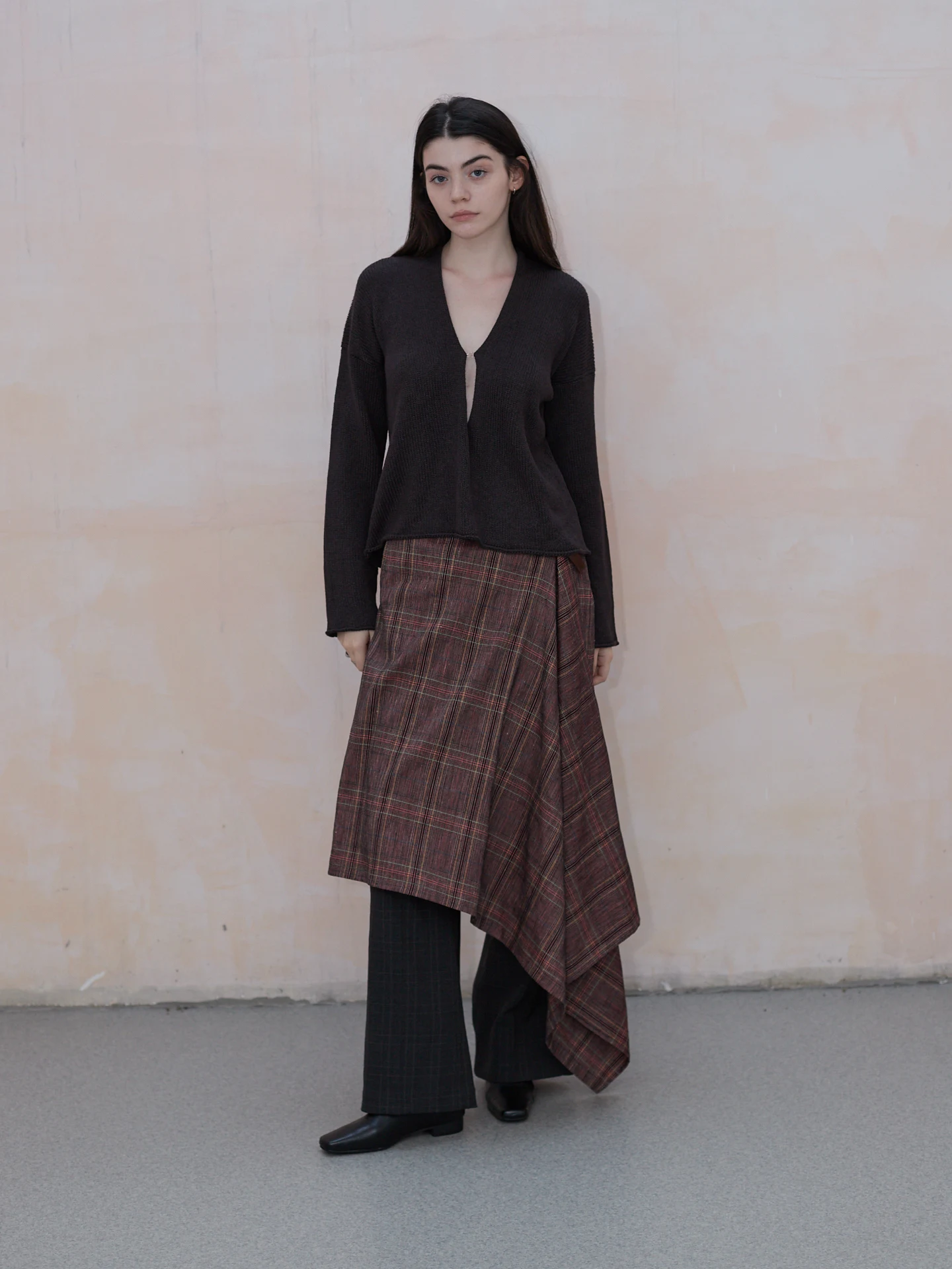 

Шелковистый хлопковый вязаный кардиган с V-образным вырезом, свободного кроя, с длинными рукавами, теплый, осенне-зимний, модный, для повседневной носки