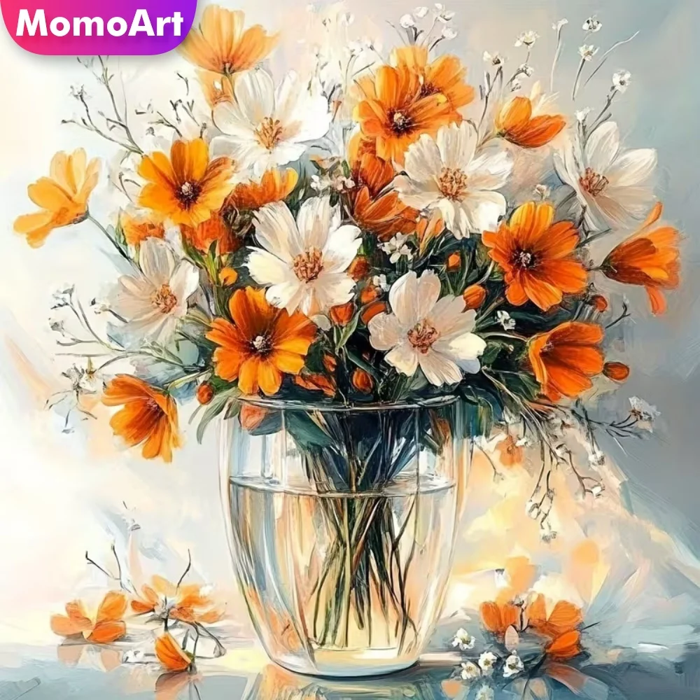 Momoart Neuerscheinung Diamant-Malerei Blumen-Diamantmosaik Vase DIY Acryl-Bastelset Stickerei Feiertagsgeschenke
