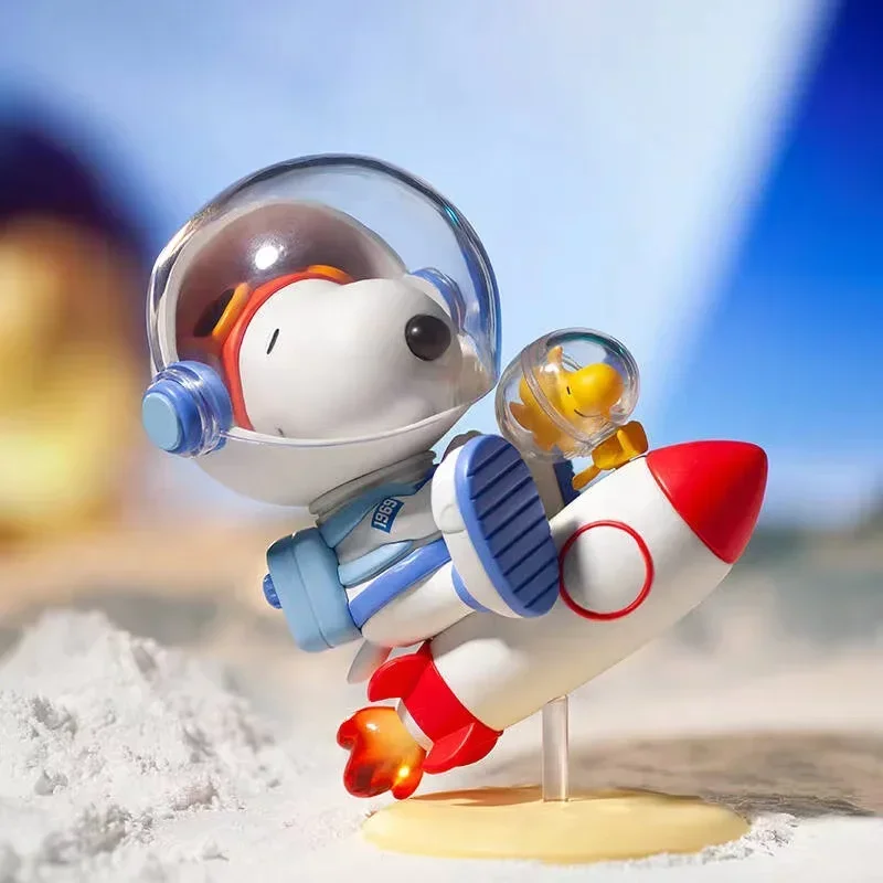 

POP MART Snoopy Space Series, оригинальная слепая коробка, загадочная коробка-сюрприз, милая аниме-фигурка, украшения, фигурки