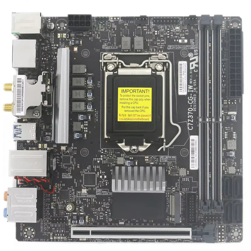 

Новая материнская плата Micro Z370 MINI-ITX C7Z370-CG, 1151-контактная, 17x17 см, для процессоров 8-9 поколений.