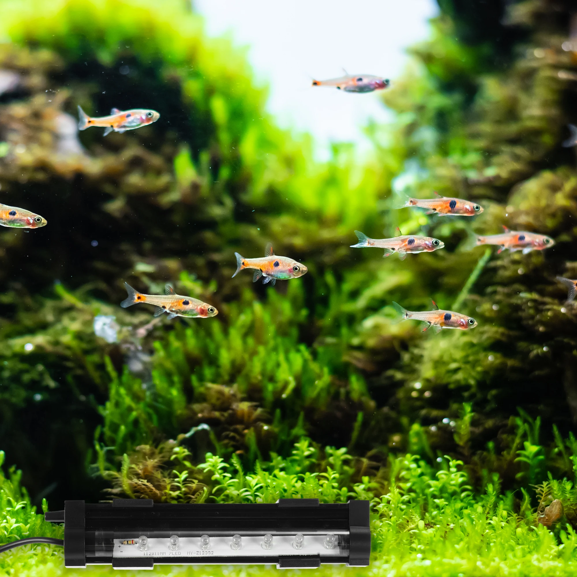 UXCELL 15-116CM Aquarium LED Light Full Spectrum Fish Tank 7-36 Light Beads Decor Colorful Lighting Lamp Plant Grow Tools