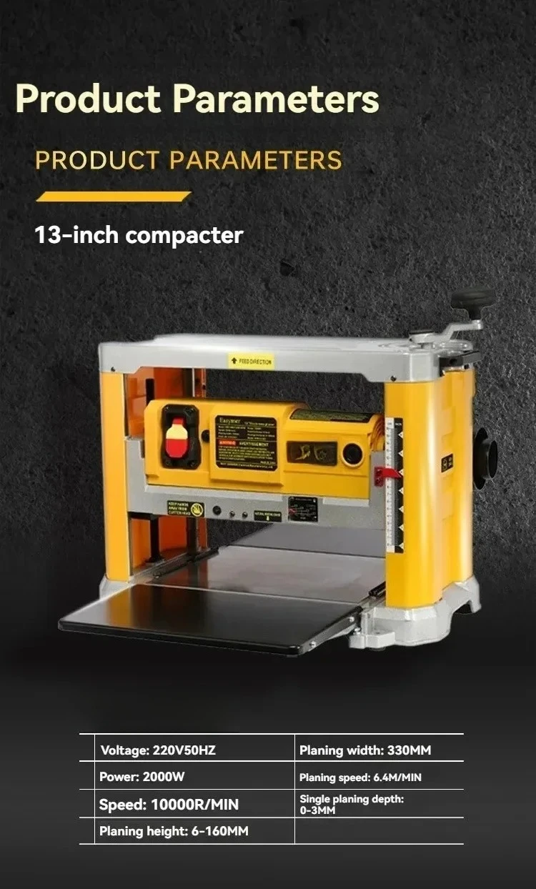

Home Woodworking Planer Multifunctional Electric Planer Board Thickness Planer