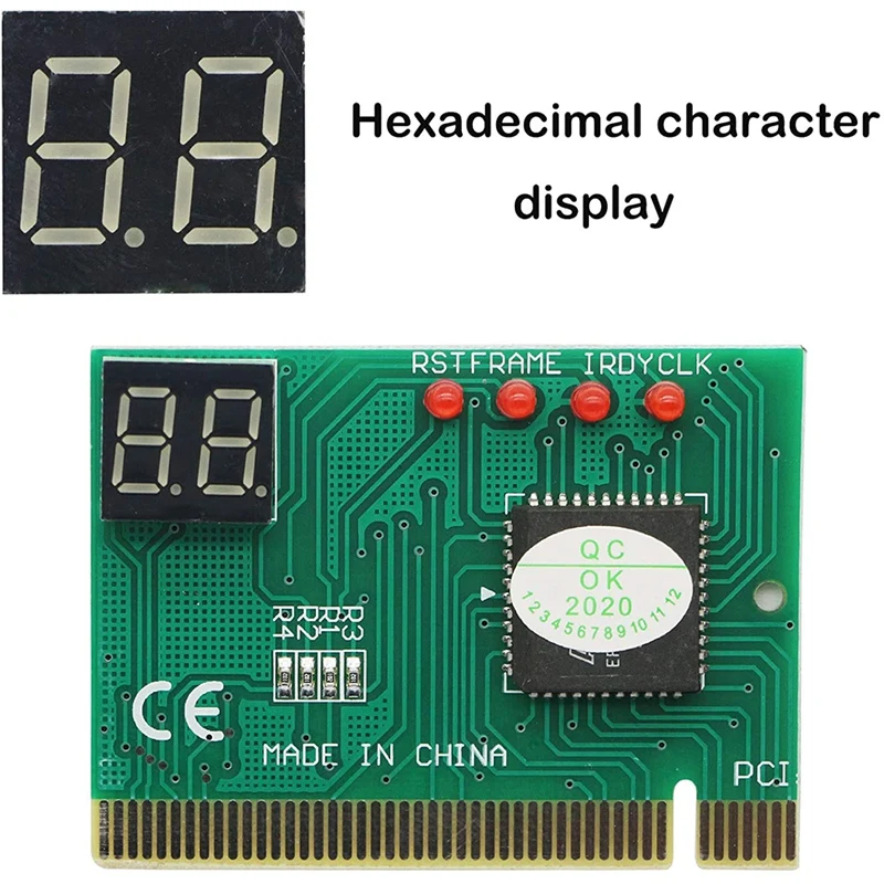 2 Digit PC Computer Mother Board Debug Post Card Analyzer PCI Motherboard Tester Diagnostics Display For Desktop PC