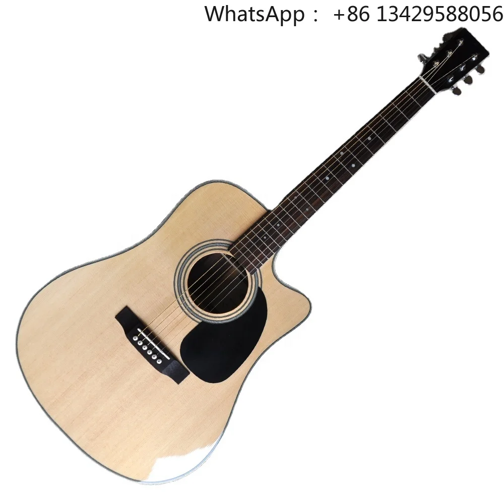 Flyoung Natural Wood Color 41 Inches Acoustic Guitar D28 Model Top SolidCustom Made