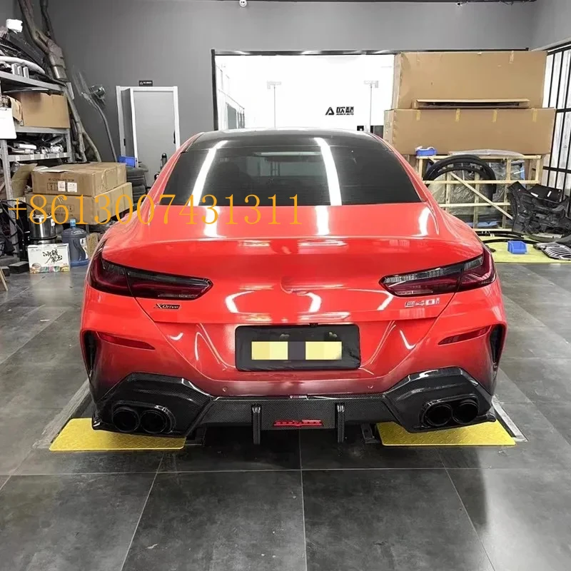 FactoryTK Style Carbon Fiber Rear Diffuser Body Kit 8-series 840i G14 G15 2019-2022 Front Bumper Side Skirts Rear Spoiler