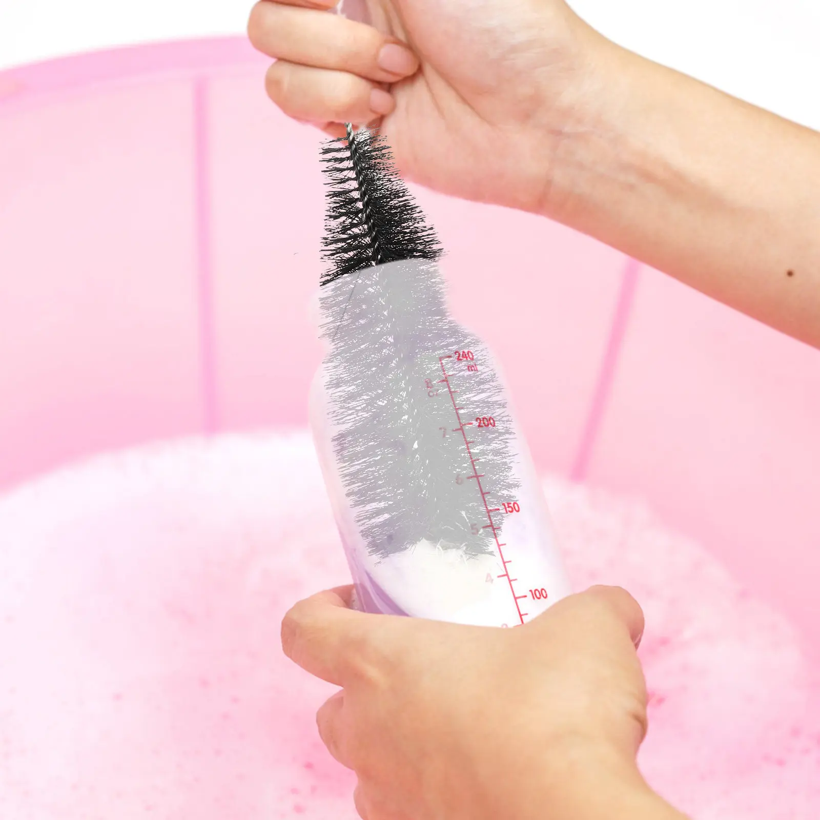 

Набор для чистки бутылок из 2 предметов: щетка с длинной ручкой для детских бутылочек, многофункциональная щетка для стаканов и бутылок с узким горлышком, для стеклянных изделий