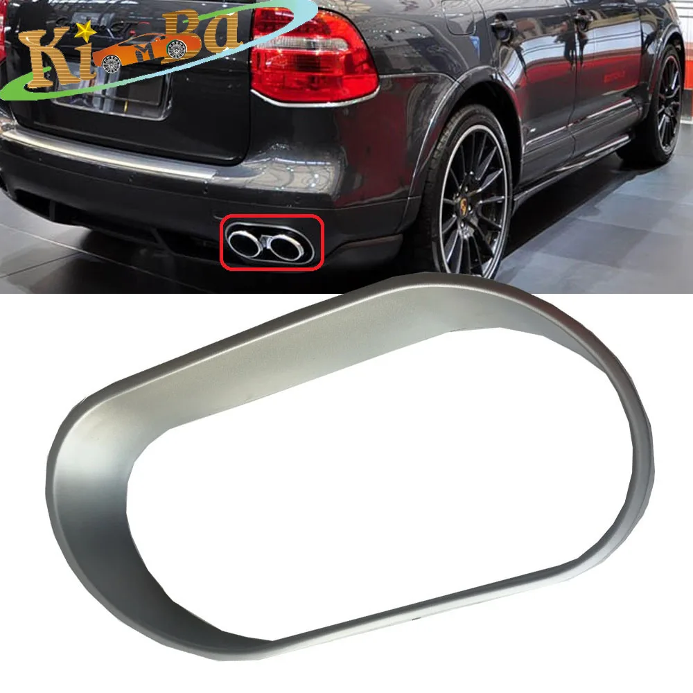 

KIMBA для Porsche Cayenne 2008-2010, задняя крышка рамы выхлопной трубы, хромированная декоративная задняя крышка горла, защитная крышка капота, украшение крышки
