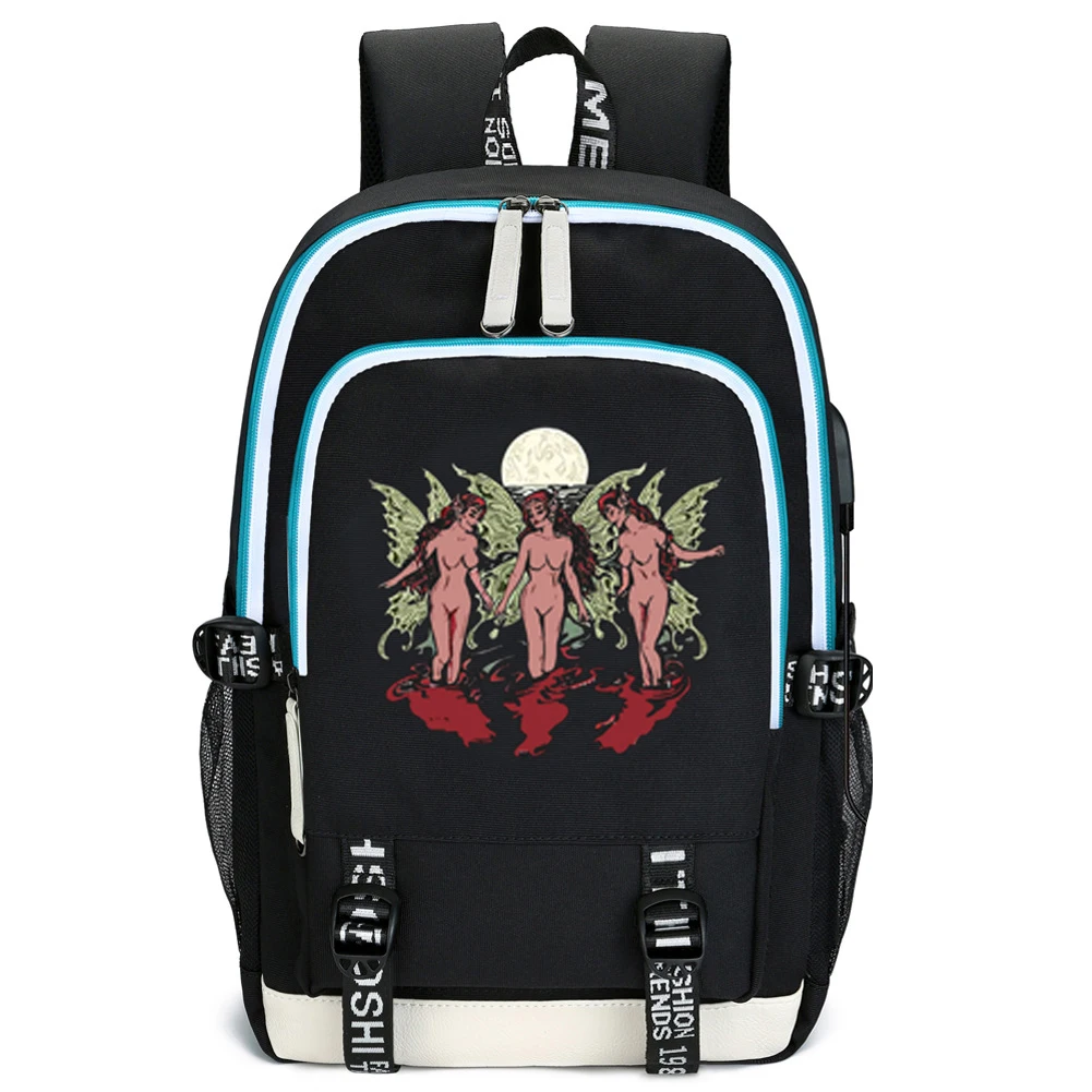 Melanie Martinez Fans Backpacks Travel Outdoor Sport School Bag Usb Charging