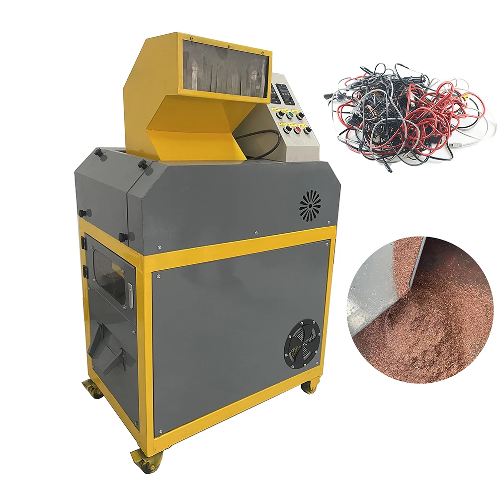 Electric Copper Cable Scrap Cutting  Granulator Wire Scrap Cable Recycled Charging Cable