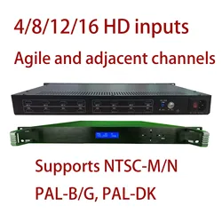 16 in 1, 16 HD agile channels CATV modulator, agile analog cable TV modulator, AV to RF modulator, TV headend equipments