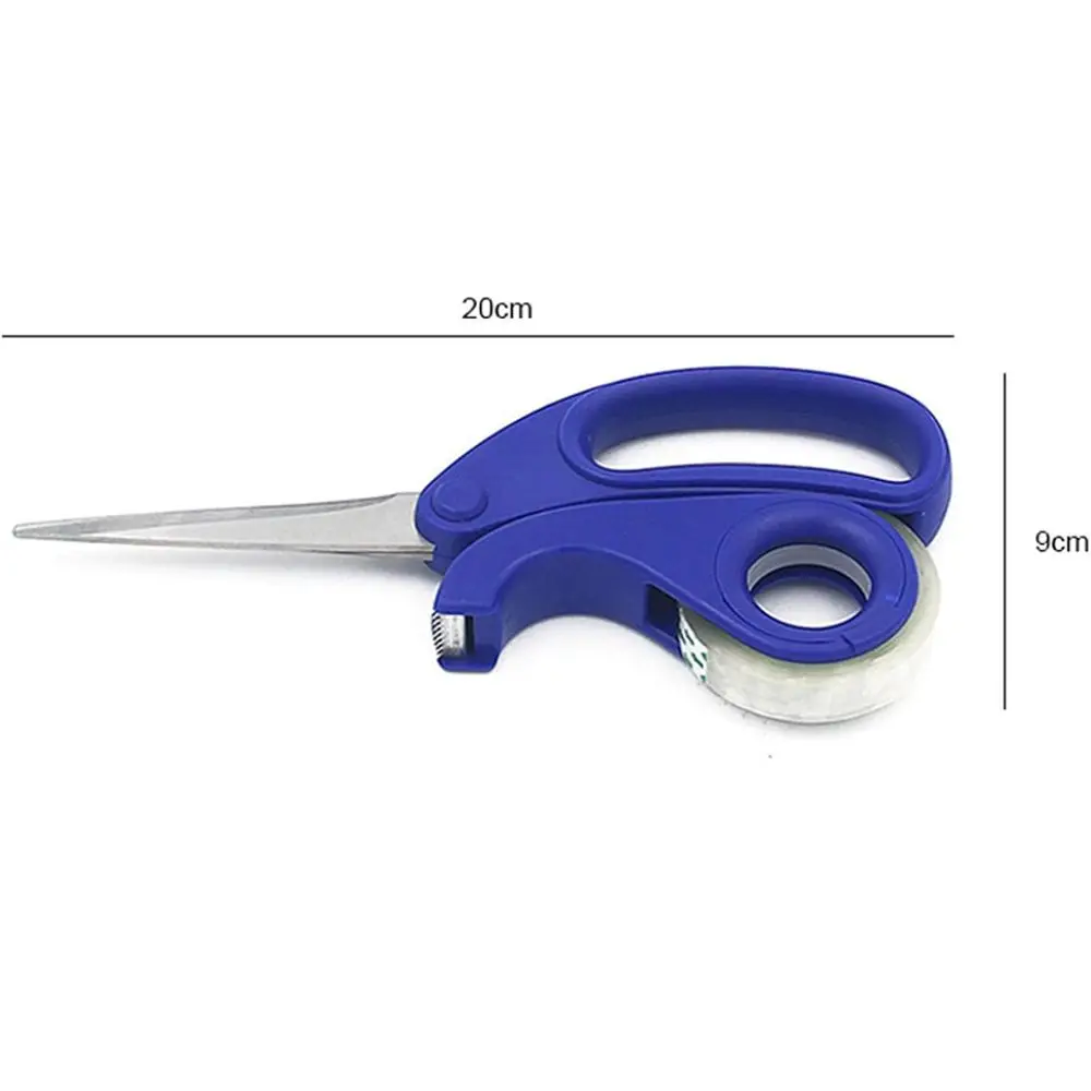 New Tape Dispenser Office Scissors Safety With Transparent Tape Tailor Shear Multipurpose Portable DIY Paper Cutter for Desk