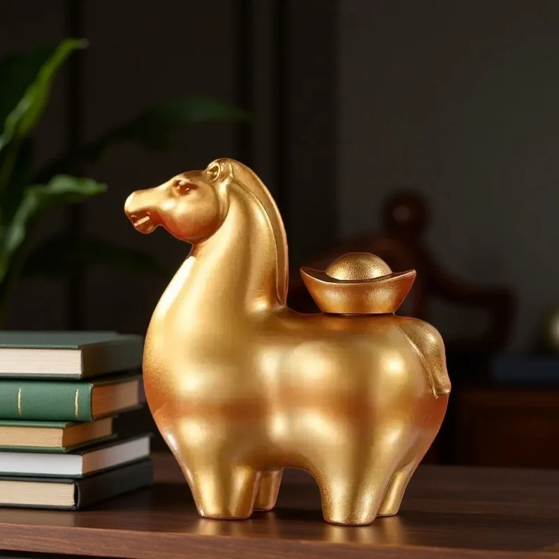

LH brass is about to have money ornament ingots can be transferred to New Year's and Spring Festival gifts desktop decoration