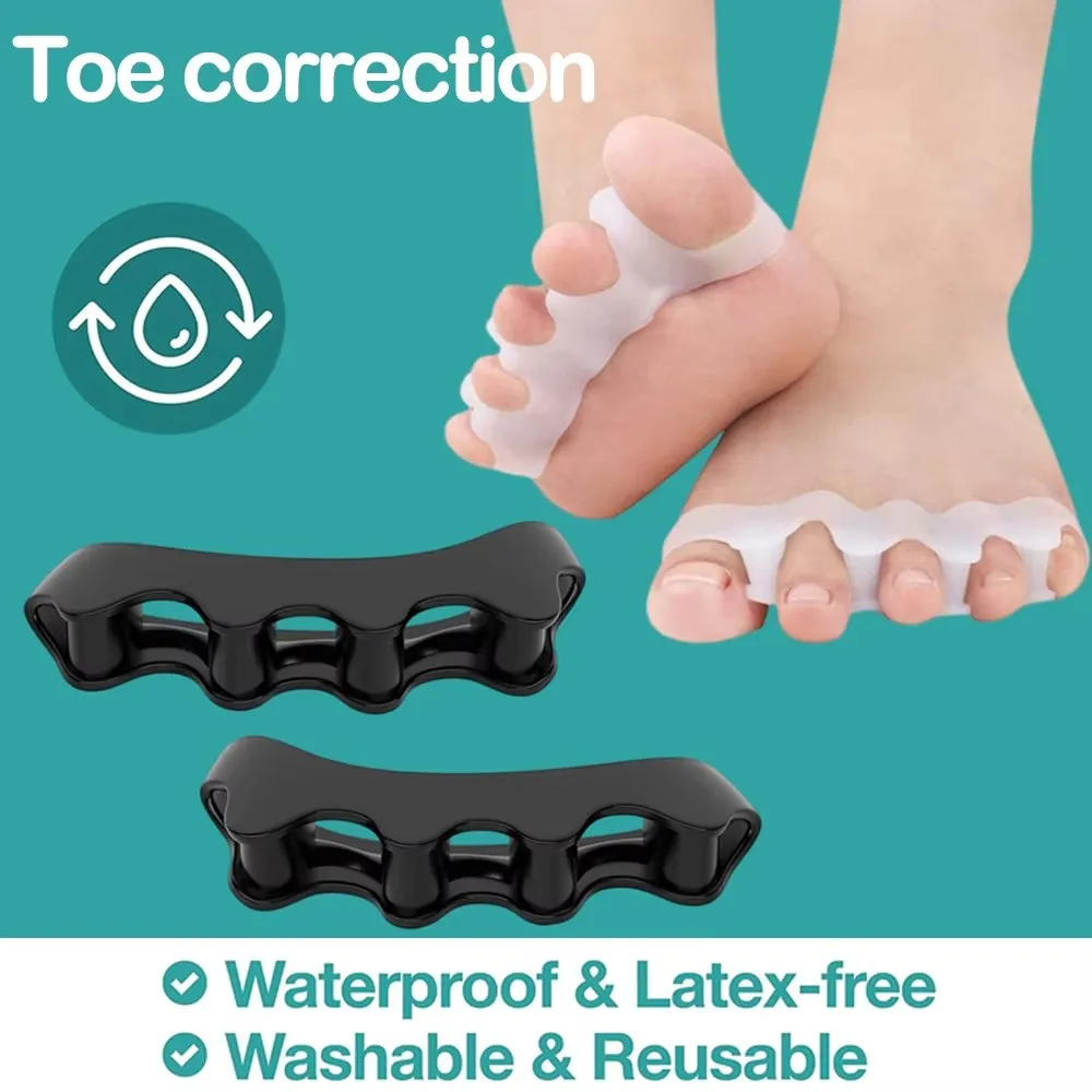 1 Pair of Soft Silicone Toe Orthotics, Toe Separators, Bunion and Hammertoe Correctors, Suitable for Running and Yoga Practice