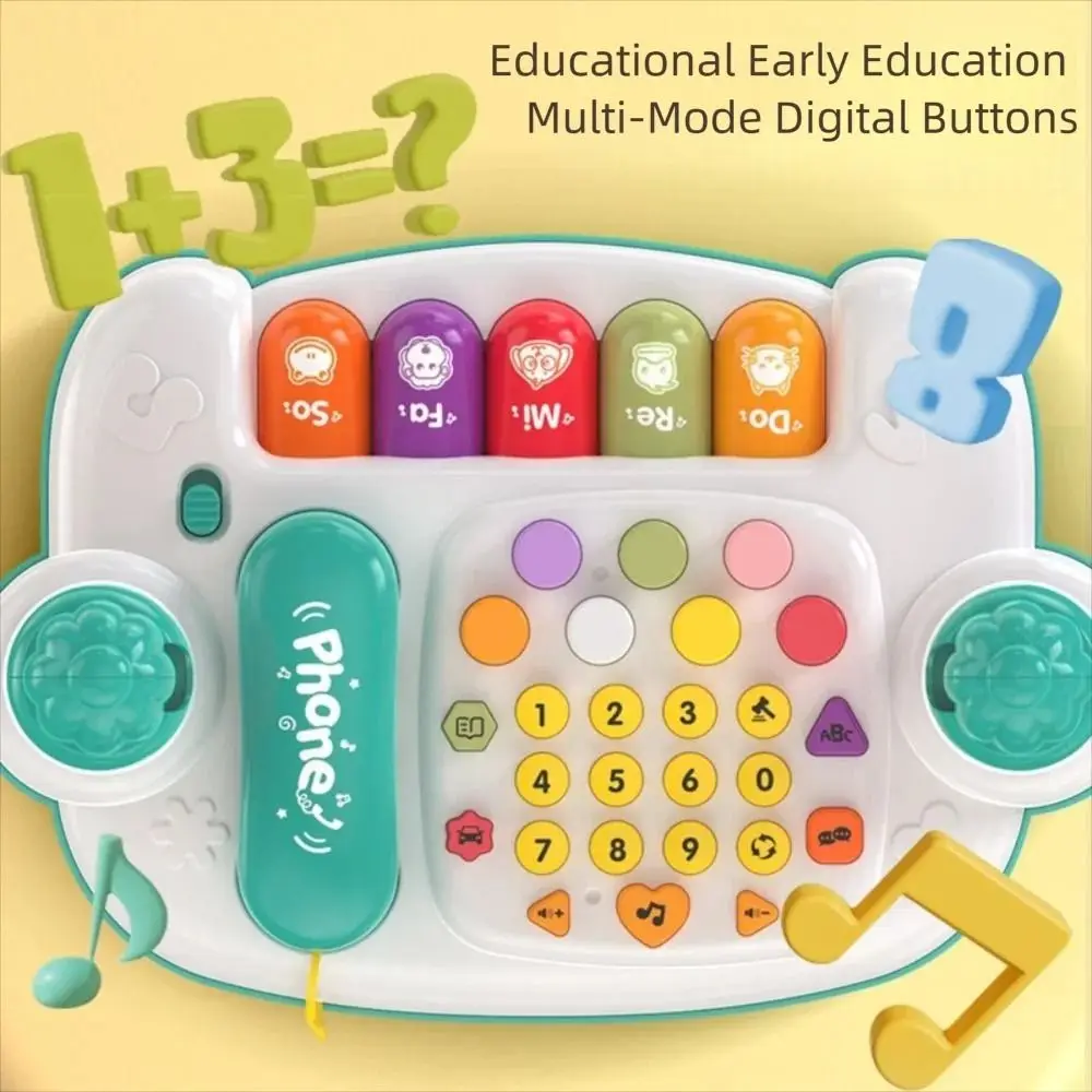 16 in 1 Rotating Music Piano Keyboard Interactive with Light Sound Baby Music Piano Toy Music Instrument Funny