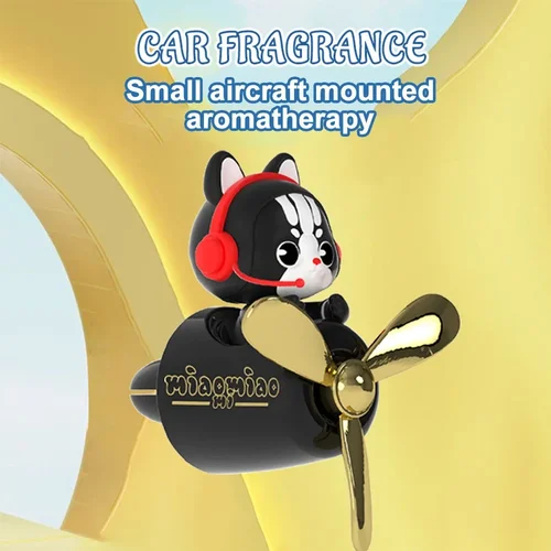 Imagen 2 del producto Ambientador de coche Cool Bear, oso de peluche, piloto, accesorio Interior de coche, hélice de salida de aire, difusor de Perfume de Bulldog