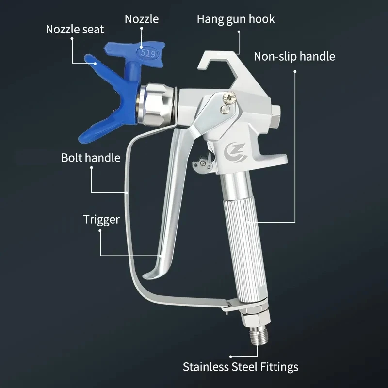 Airless Spray Machine Accessories Small Portable Putty Powder General Spray Gun Paint Sprayers With 315 517 Spray Tip Nozzle