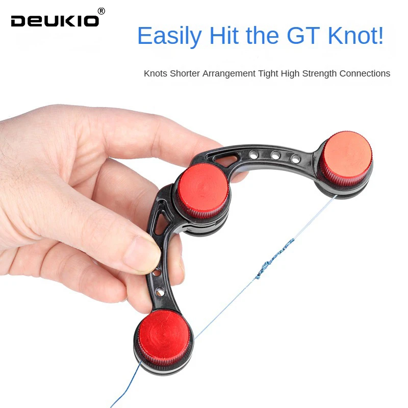 DEUKIO New GT Knotter Fishing Knot Tying Tool FG Knot Fast Front Lead Carbon Wire PE Line Sub-Line Binder Fishing Accessories