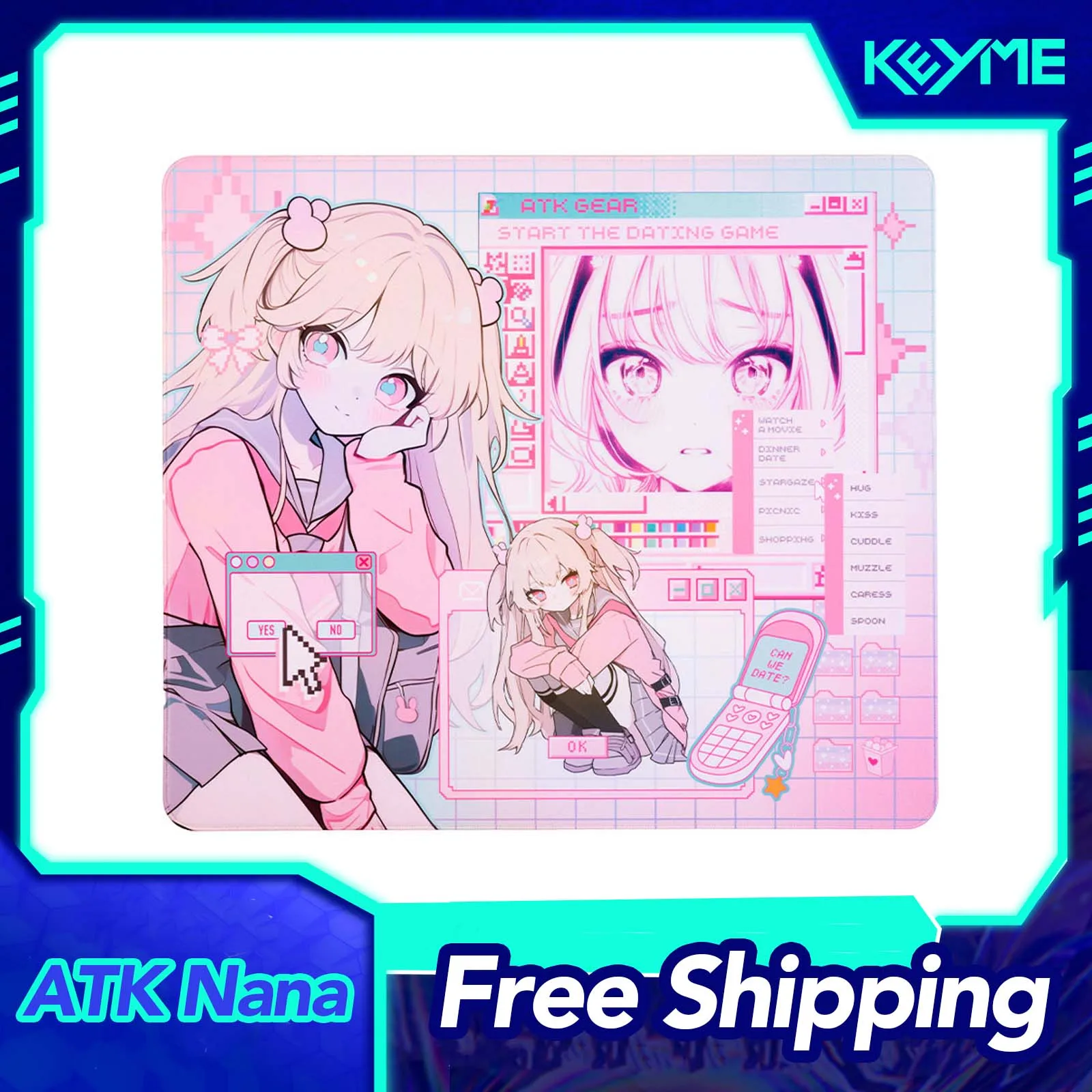 

ATK Nana Mid Smooth Коврик для мыши ATK Dream Neutral Balance Коврик для мыши 490x420x4 мм SOFT FPS Коврики для мыши ПК Геймеры Пользовательские офисные подарки