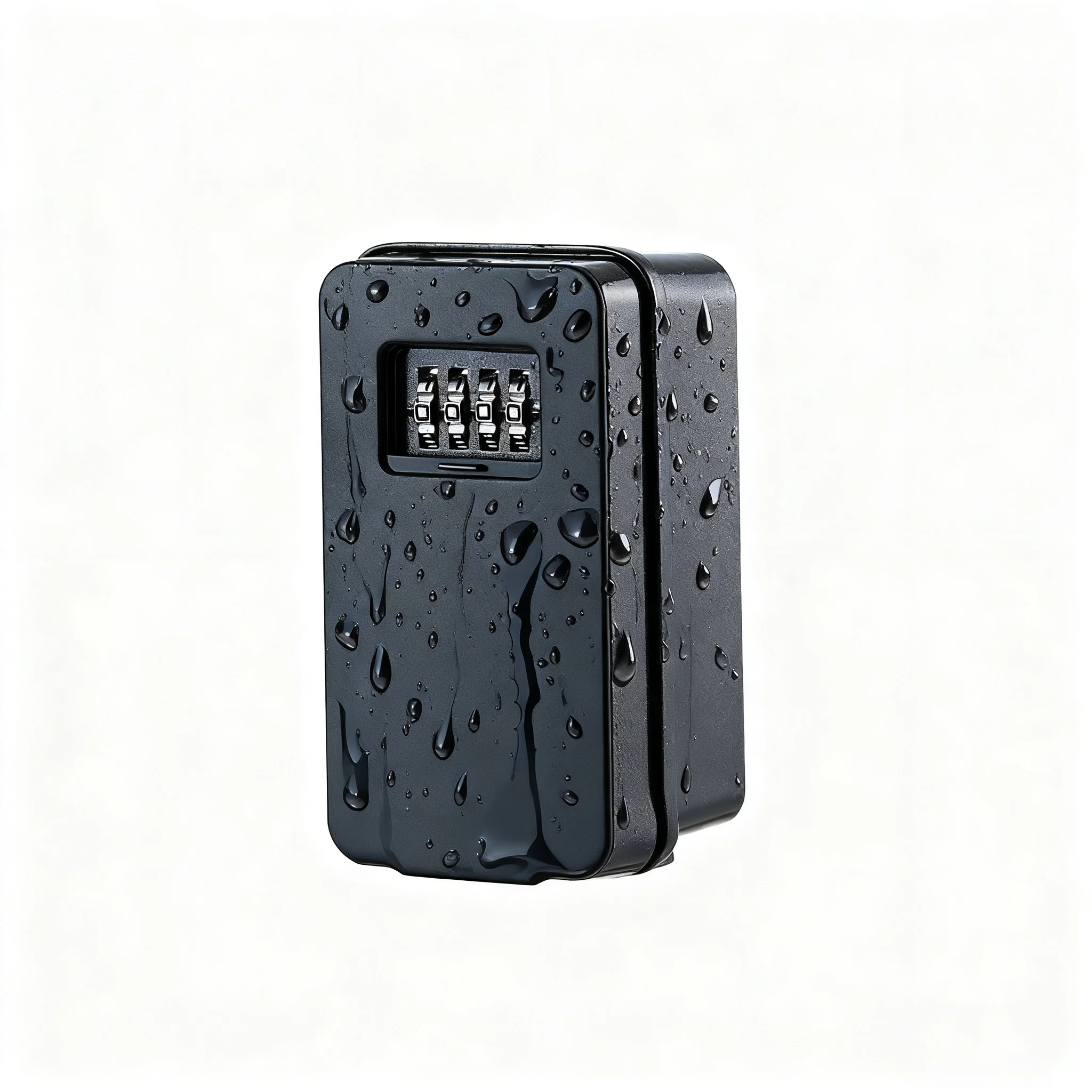 Wall Mount Key Storage Box 4-Digit Combination Lock Durable Metal Safe for Home Versatile Use for Keys and Valuables Easy