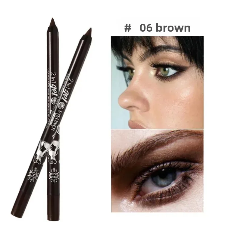 Waterproof Eyeliner Gel Pen Highly Pigmented Smudge Resistant Makeup Pencil Black White Women Cosmetic Essentials