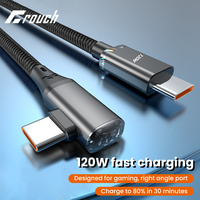 90 Degree Elbow USB C Cable PD 120W Fast Charging Type C Cable For iPhone 15 Pro Max Samsung Xiaomi Huawei Charger Data Cord