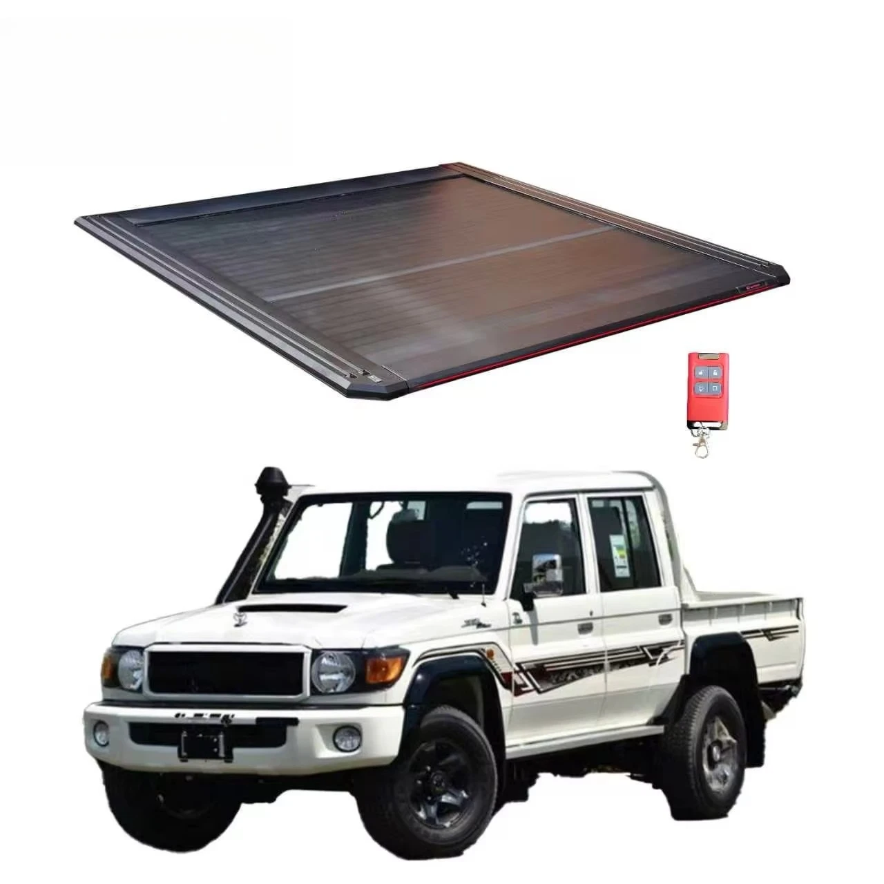 Aluminium Electric Retractable Truck Roller Lid Cargo Cover Accessories  Pickup Bed Tonneau Cover for Toyota Land Cruiser 79
