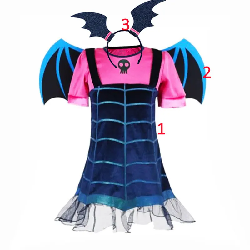 Schattige kinderen jaren '60 meisjes jongens vintage vampier jurk Halloween schurk kostuum spelen tovenaar kleding kind alle Saint's Day pompoen outfit
