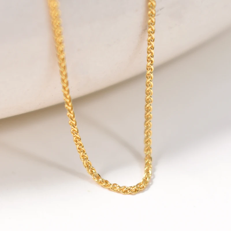 Real 14K Gold Filled 1mm Cable Chain Finished Necklace W/Spring Clasp Gold jewelry Minimalist Gold Filled Women Jewelry