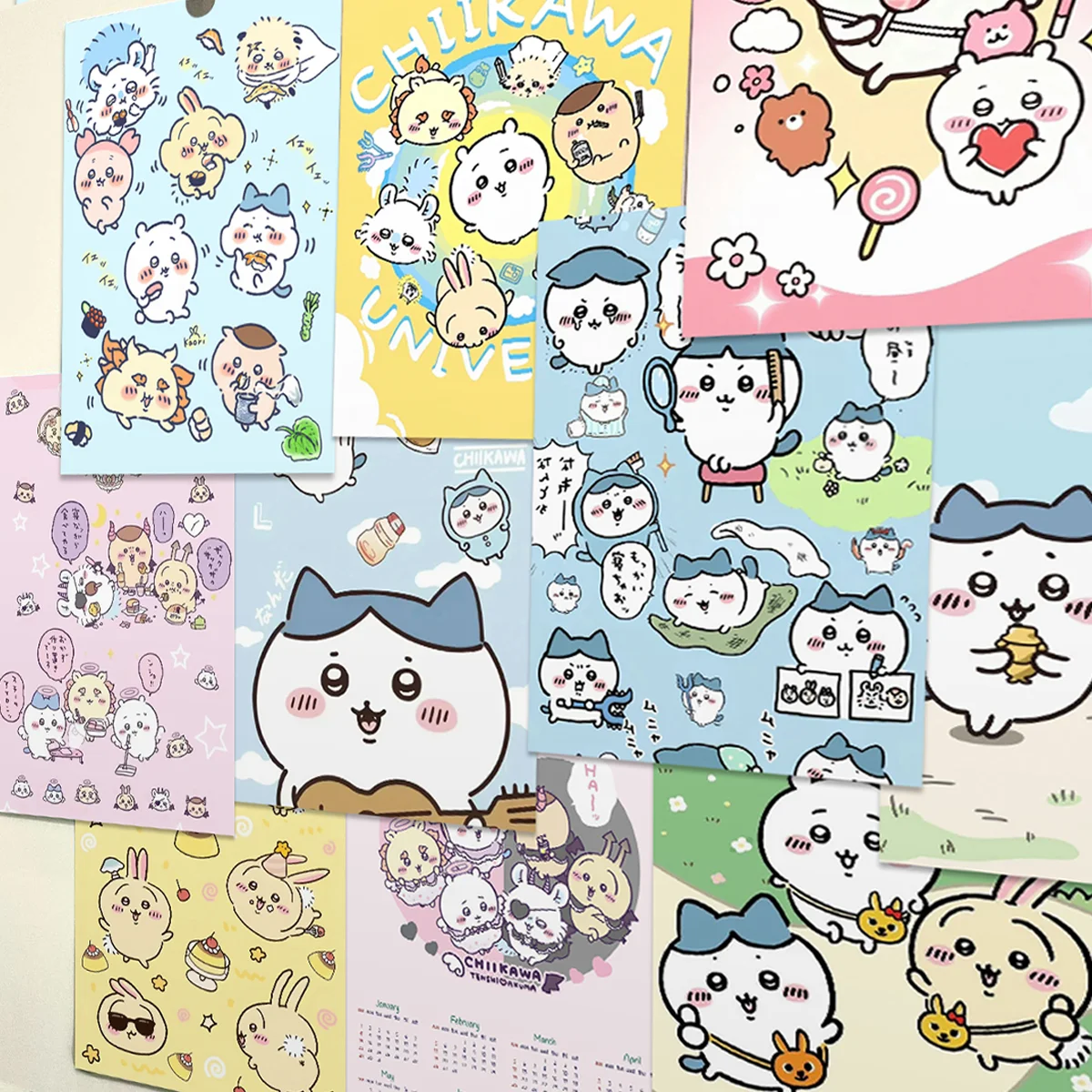 Home Decor Wall Stickers - 30-120pcs Chiikawa Poster Wall Stickers Usagi