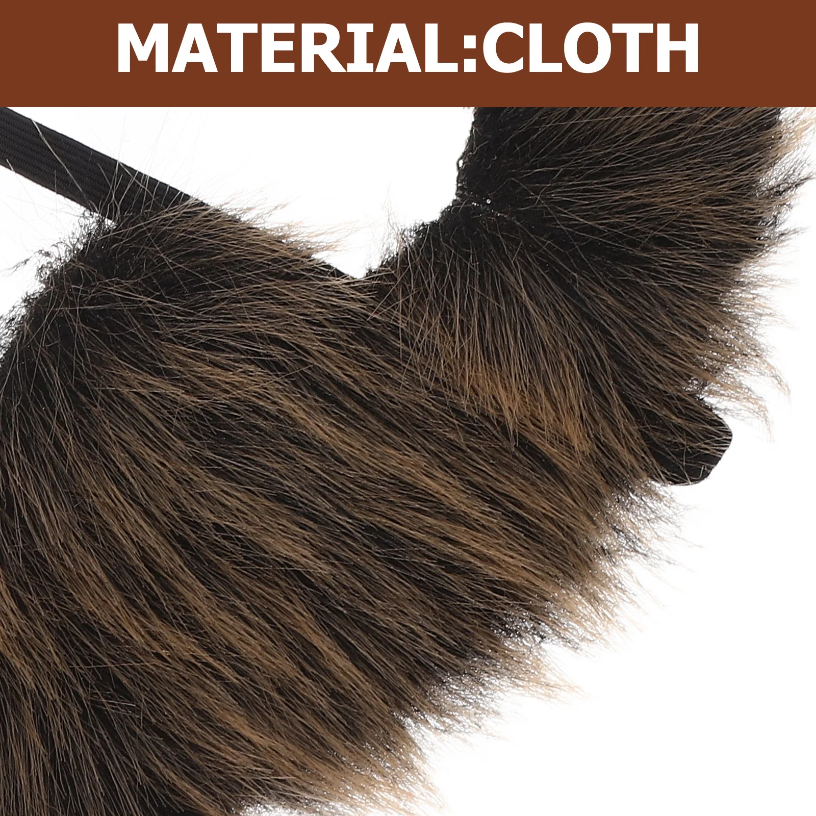 1 szt. Brązowa sztuczna broda małpy do kostiumu, na imprezę cosplay, maskaradę, rekwizyty sceniczne, wielokrotnego użytku, sztuczna broda dla mężczyzn