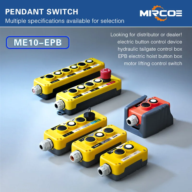 Waterproof Industrial Emergency Stop Switch Push Button for Electric Crane Hoist Pendant Control Station Remote Control