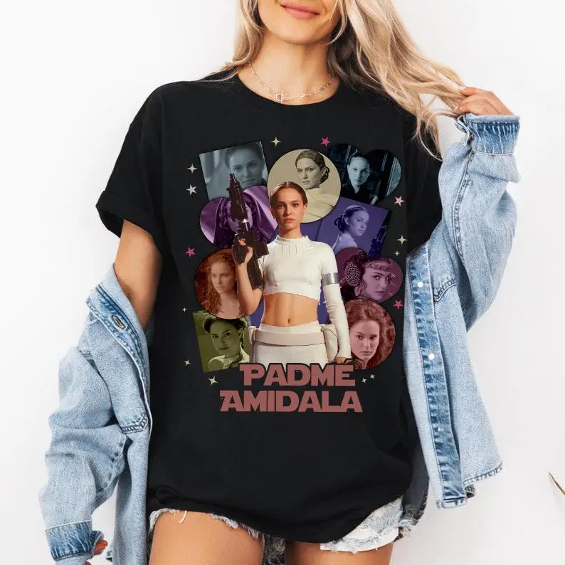 Camiseta Retro de Star Wars Padme Amidala, fotos de Disney, Hollywood Studios, viaje, Galaxy's Edge, camiseta del Día de Star Wars