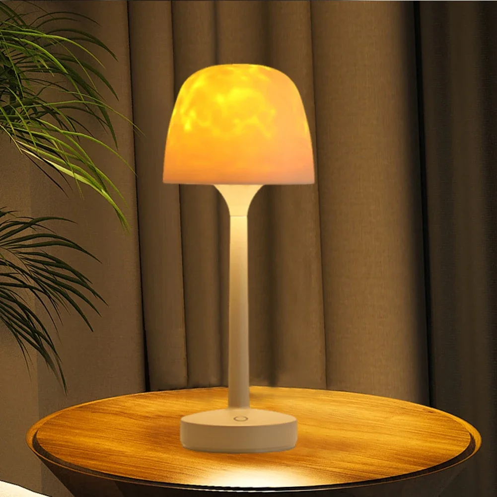 Night Light with Remote Control Atmosphere Desk Lamp Ocean Wave Projector Lamp for Bedroom Cute Room Decor for Teen Girls