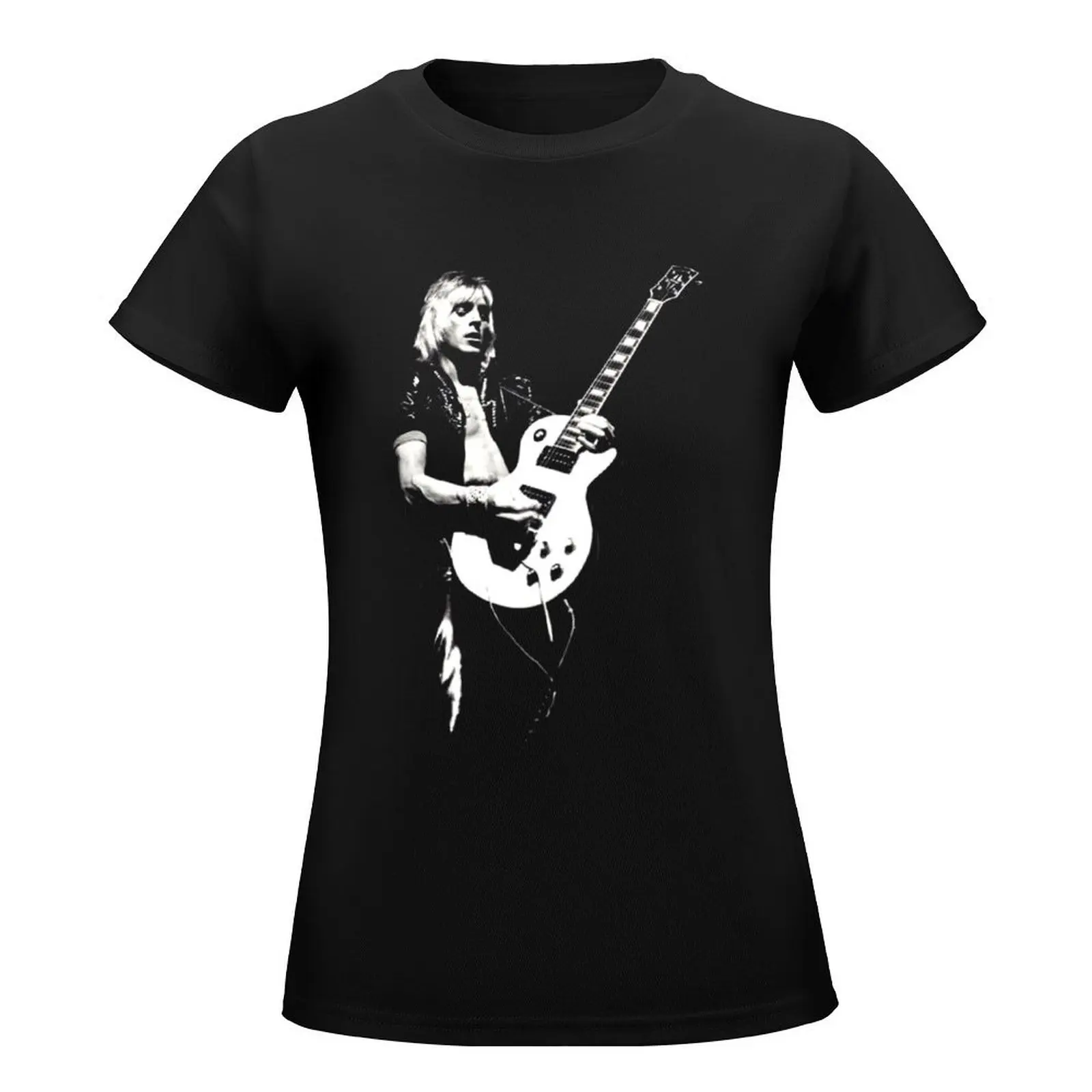 Vintage Rock Music English Guitarist Mick Roson Tri-blend . T-Shirt shirts graphic tees funny black t shirts for Women