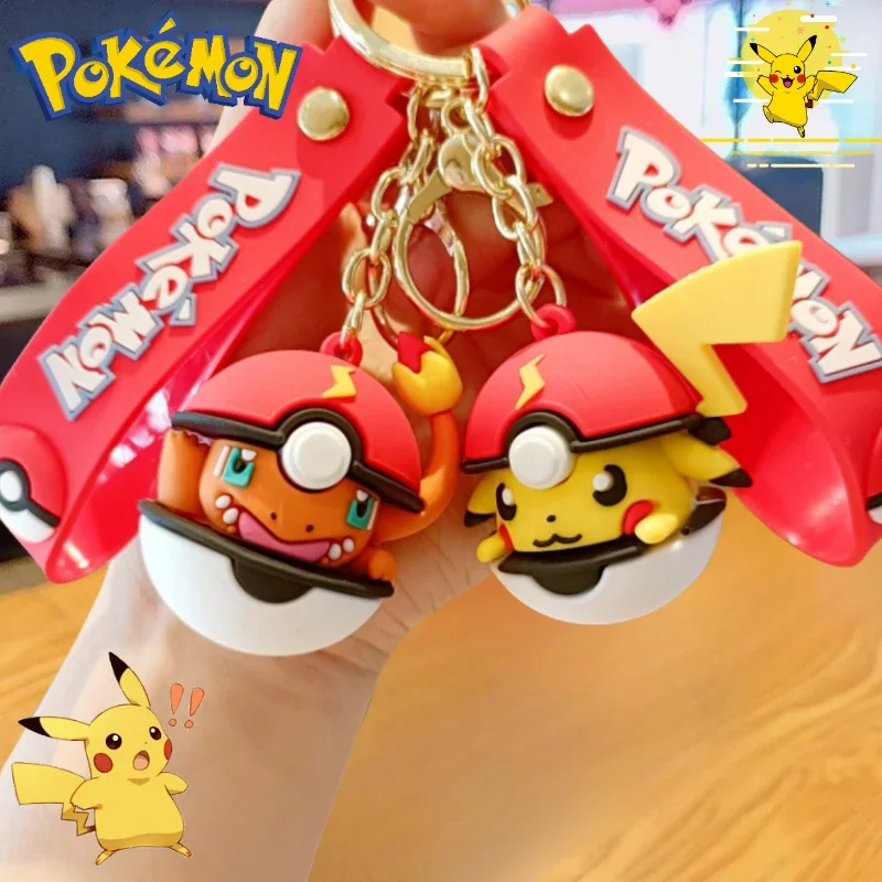 

Pokémon Keychain Cartoon Figure Kawaii Lightning Mouse Poké-ball Doll Children Toy Pendant Creative Hanging Accessories Fan Gift