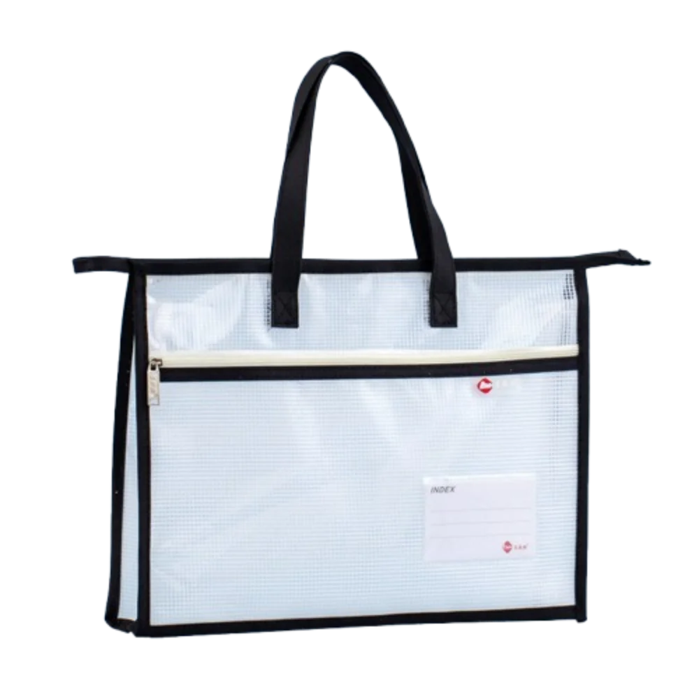 

Clear A3/A4 File Storage Bag Multi-layer Thickened Data Document Bag Large Capacity with Handle Art Portfolio Case