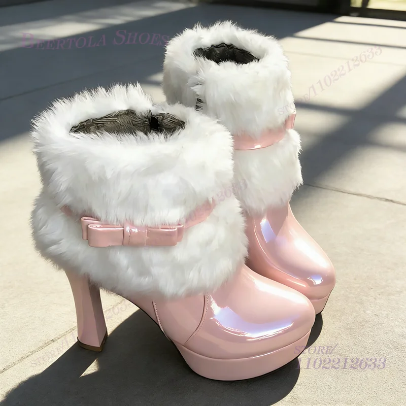 

Светло-розовые ботинки из шерстяного бархата для девочек, матовые черные кожаные ботильоны с бантом и пряжкой, белые туфли на круглом каблуке-шпильке, лаконичные черные туфли с перьями