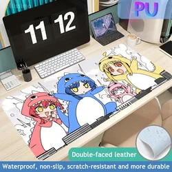 Hot b_bocchi the r_rock anime mauspad pu leder mouse pad laptop schreibtisch matte home computer tastatur pad kawaii maus matten mäuse pa