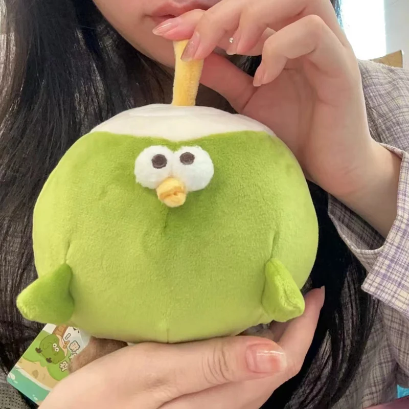 New Fun Coconut Chicken Animal Plush Doll Pillow Cute Big Eyes Big Chicken Leg Round Chicken Soft Plush Toy Home Decor ﻿