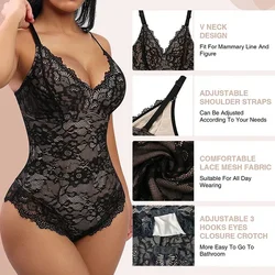 Sexy Sling Lace Shapewear Bodysuit Corset Fajas Slimming Full Body Shaper Tummy Control Underwear Lingerie Colombianas Girdle