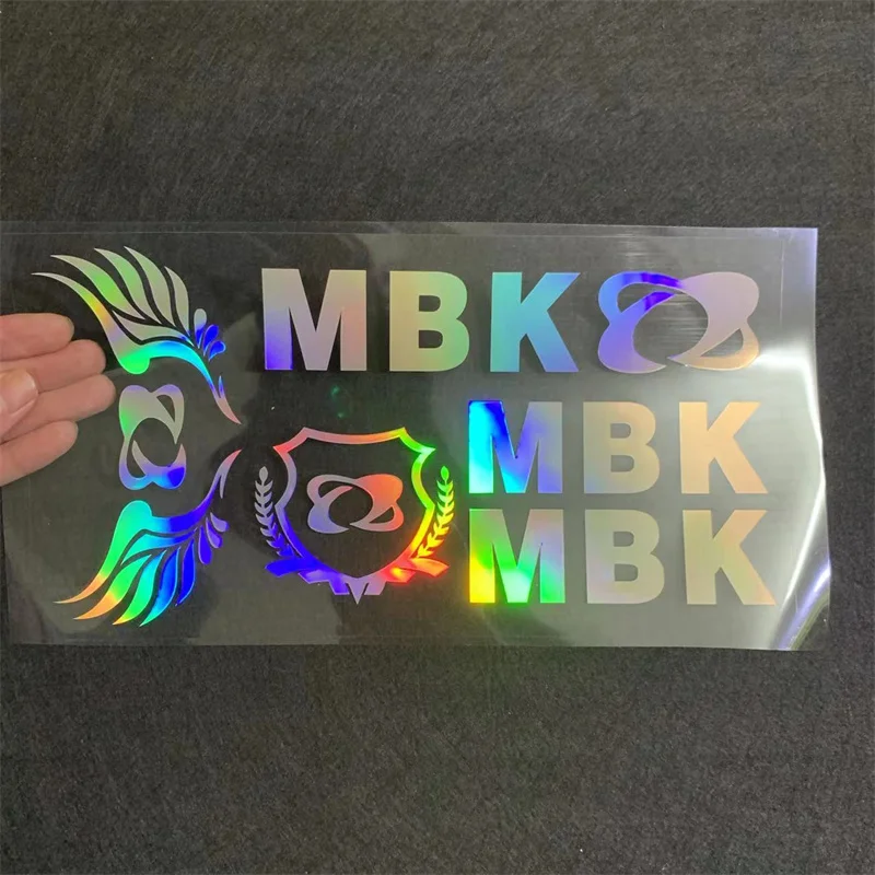 MBK Motorcycle Sticker Reflective Vinyl MBK Logo Decorative Reflective Waterproof Decals For MBK A Set 30*15cm Sticker Refit