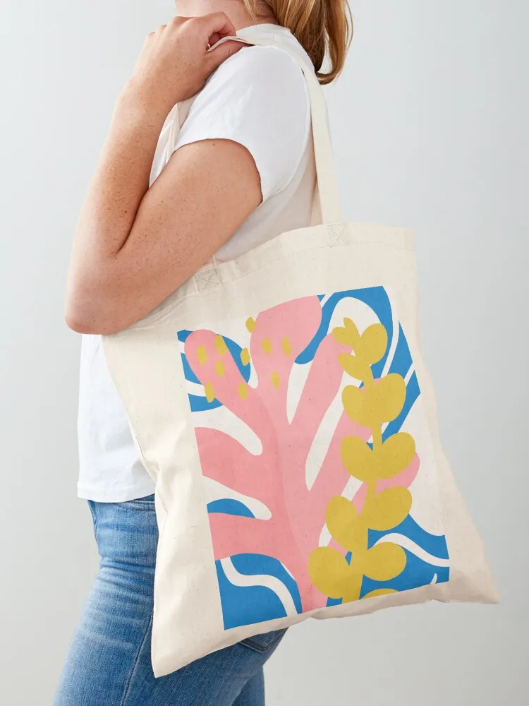 Vibrant bright abstract plants Tote Bag custom tote bag shopping bags foldable supermarket folding bag Canvas Tote